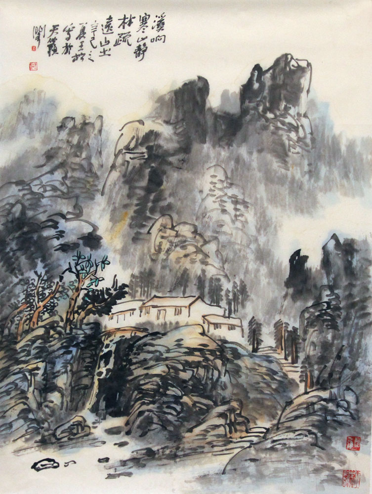 王松国画作品,尺寸为70.5*68.5